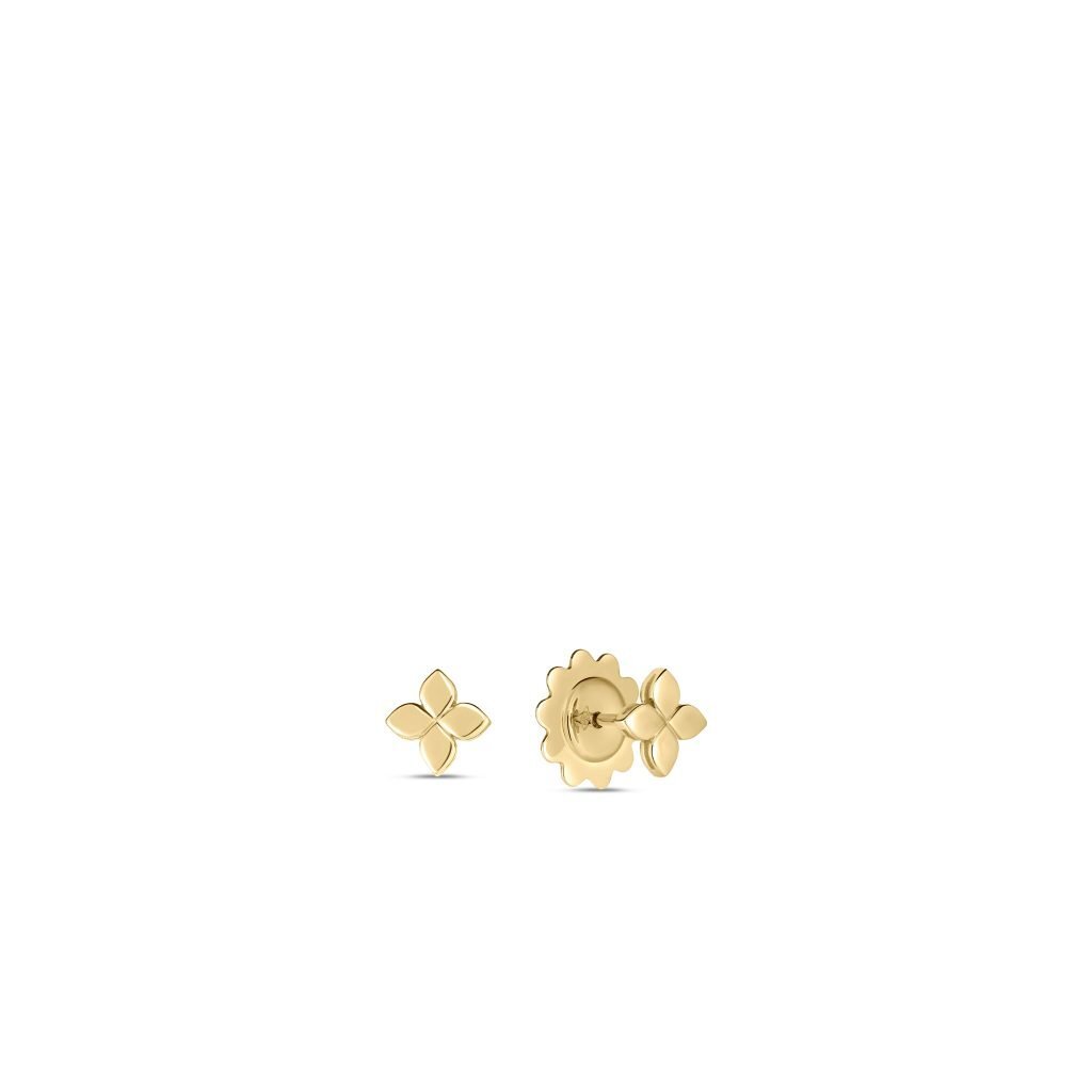 18K YELLOW GOLD LOVE IN VERONA SMALL FLOWER STUD EARRINGS 18K YELLOW GOLD LOVE IN VERONA SMALL FLOWER STUD EARRINGS
