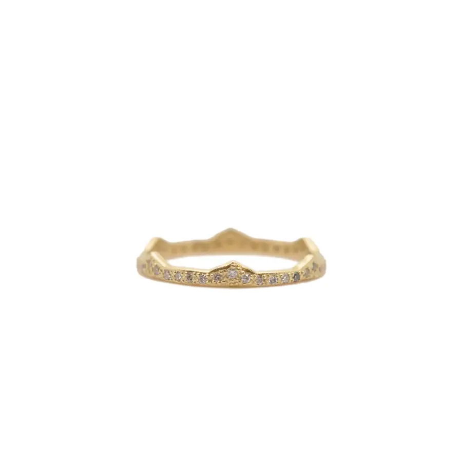 YELLOW GOLD POINTED STACK RING