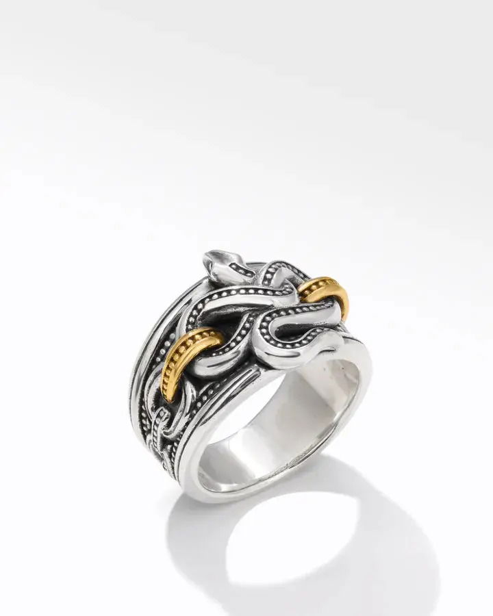 PRODUCT DETAILSMaterialsSTERLING SILVER & BRONZE Konstantino Alchemy Collection Silver and Bronze Serpent Ring