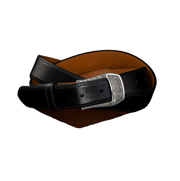 Closeup photo of Buckle 3 - Meteorite (BKL3 MET) Men's Belt Buckle | William Henry