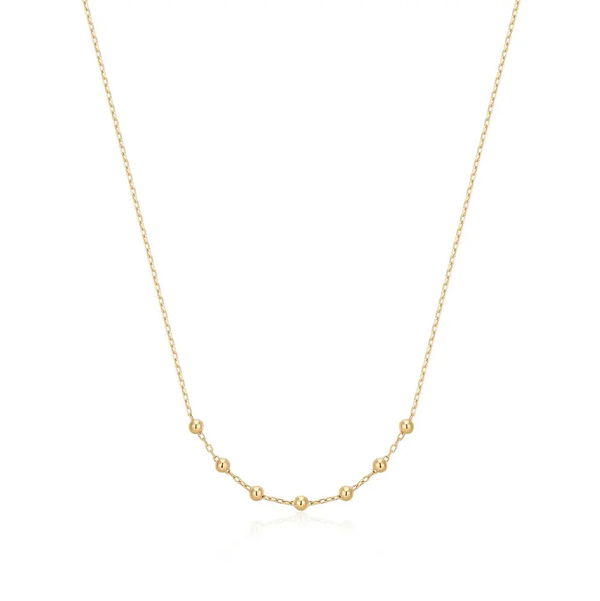 Closeup photo of ERICA | 14K Gold Beaded Necklace
