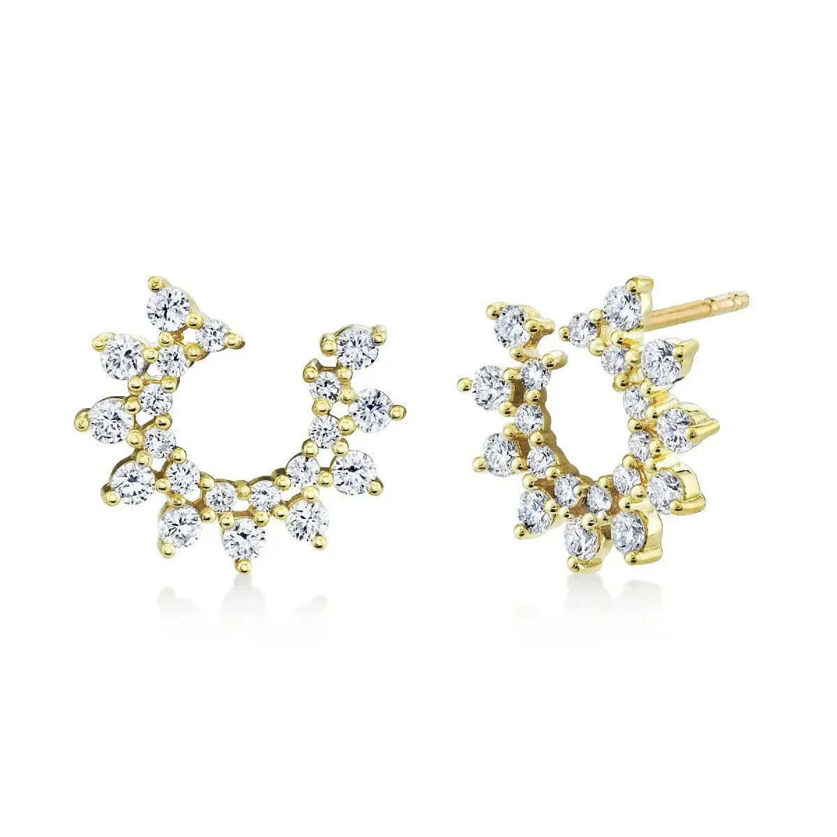 DIAMOND WRAP EARRINGS , 40 RD DIA 0.90TCW
