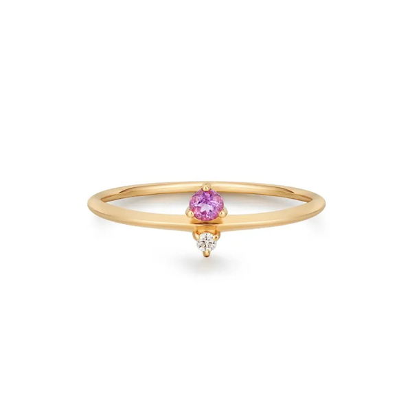 Closeup photo of ELENA | Amethyst And Diamond Ring