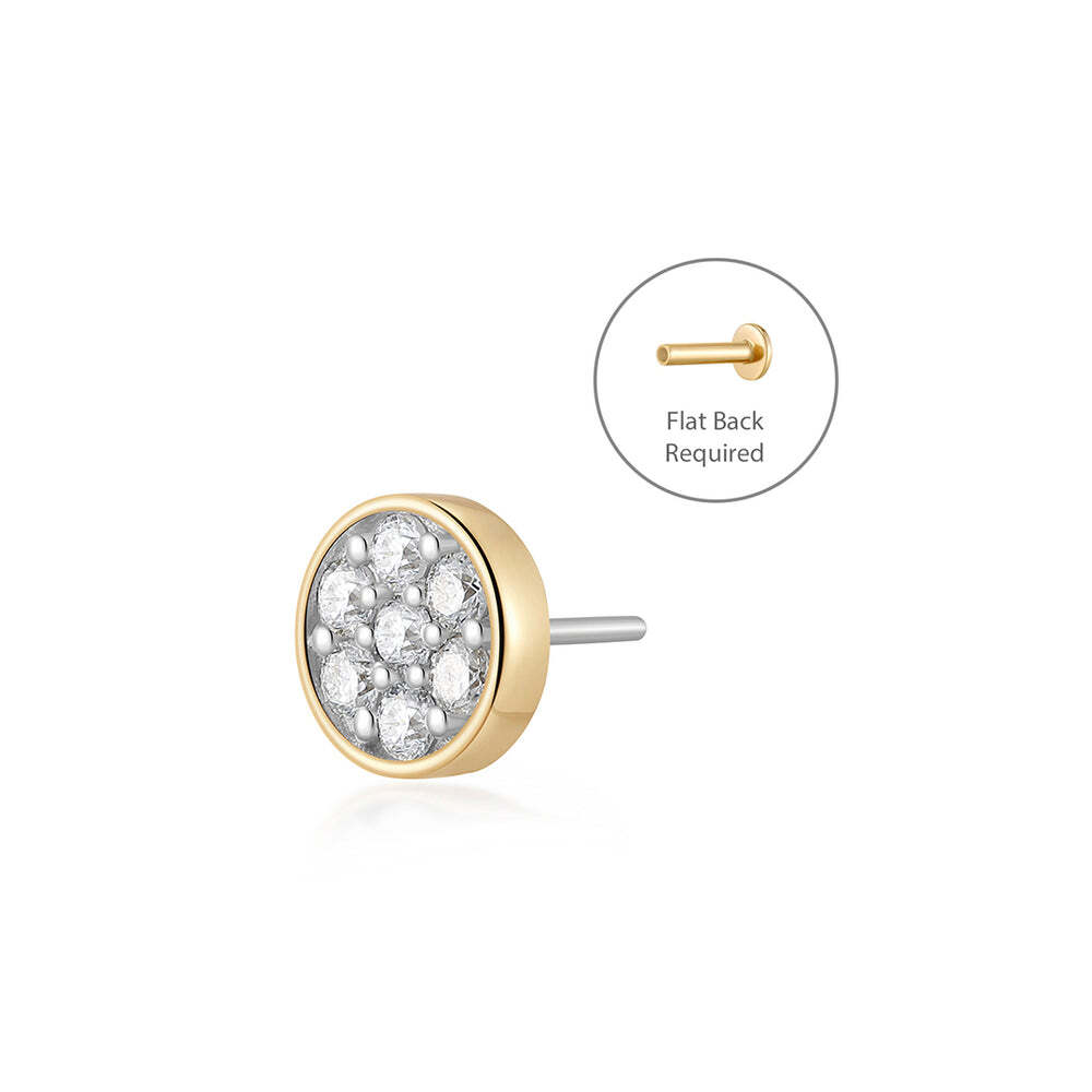 PRADIA | Lab Grown Diamond Threadless Flatback Earring