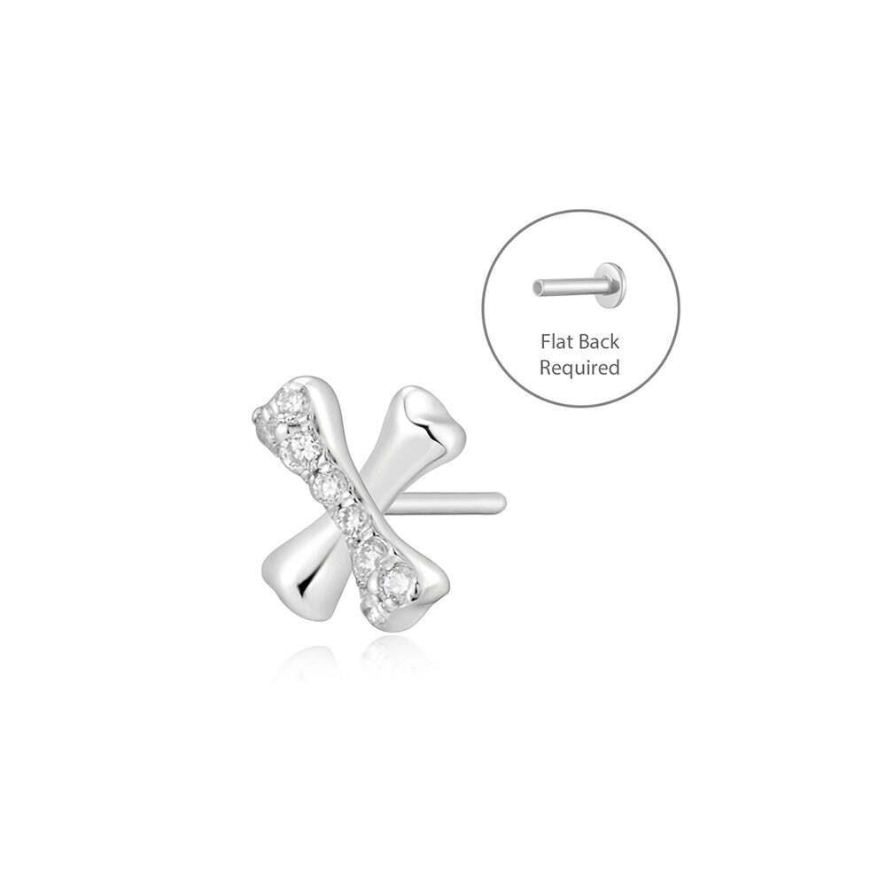 This white gold X-shaped threadless top adorned with sparkling diamonds will look great anywhere. The diamonds add a touch of brilliance, making these earrings a chic and timeless accessory. Product Details: Material: 14K Solid Gold Dimension: 6*5.5mm Lab-Grown Diamond Size: 0.9mm,1.1mm Total Weight: 0.329g Total Carat LAVENDER | Lab Grown Diamond X Threadless Top – AURELIE GI