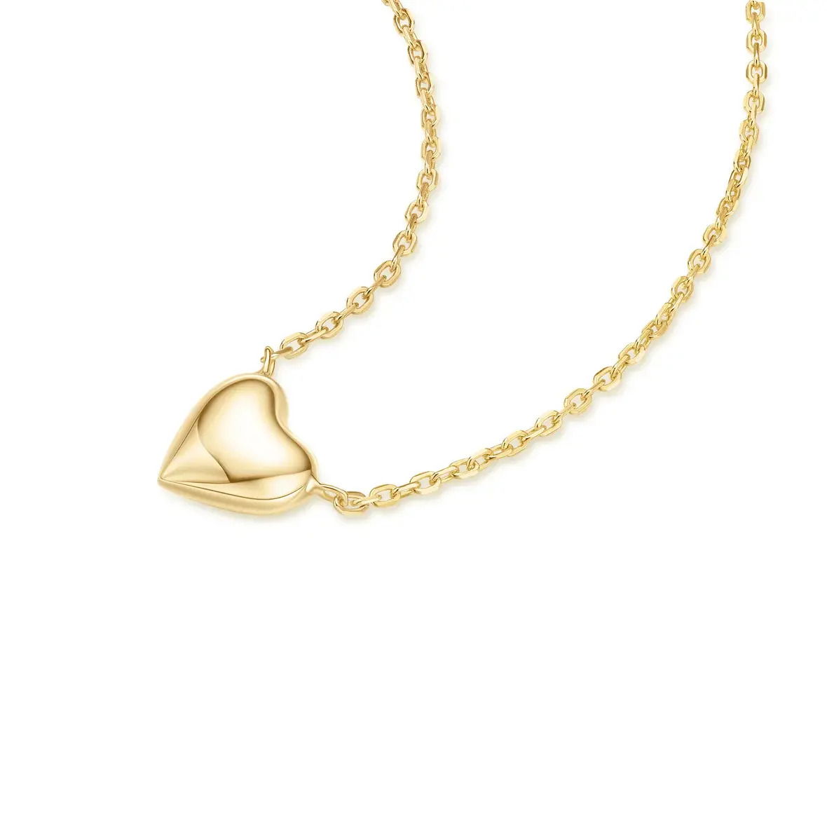 • Material: 925 Sterling Silver with 14kt Gold Plating • Necklace length: 405mm with 50mm extender• Weight: 3.7g Gold Sweetheart Necklace