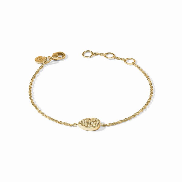 Closeup photo of Pavé Teardrop Delicate Bracelet - Citrine