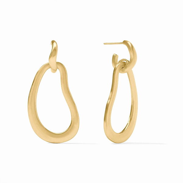 Closeup photo of Wave Doorknocker Earring