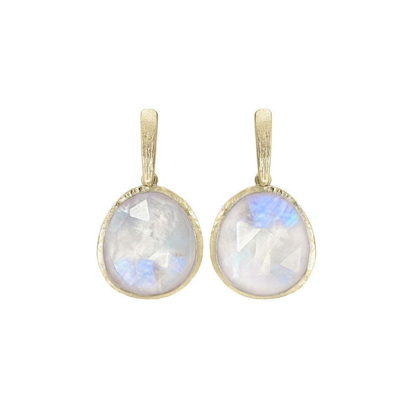 Closeup photo of SHADE Earrings in Silver. 18k Gold Vermeil