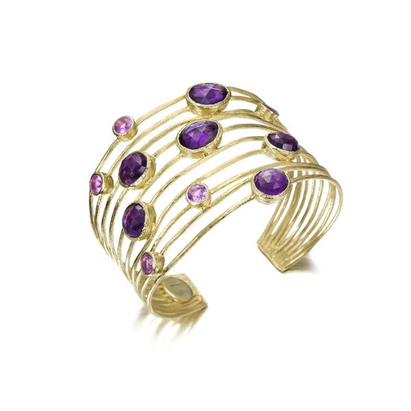 Closeup photo of SHADE Bracelet in Silver. 18k Gold Vermeil