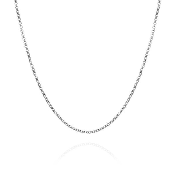 Closeup photo of Chain in Silver 45 cm.