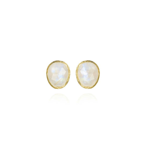 Closeup photo of SHADE Earrings in Silver. 18k Gold Vermeil