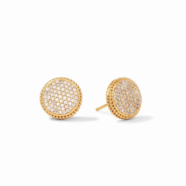 Closeup photo of Fleur-de-Lis Pavé Stud