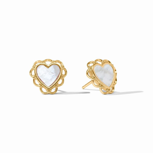 Closeup photo of Lace Heart Stud