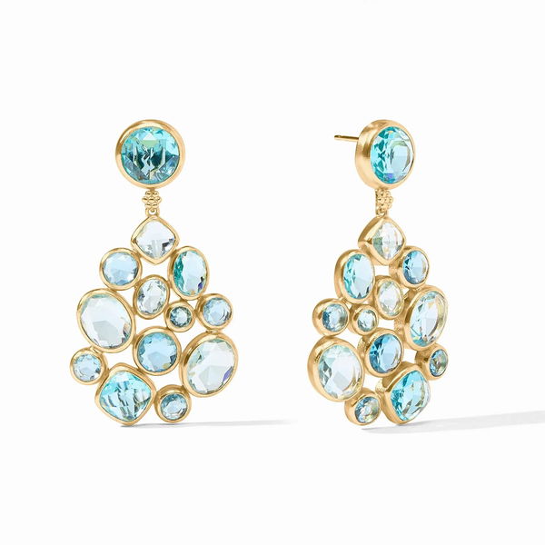Closeup photo of Kaleidoscope Statement Earring - Bahamian Blue
