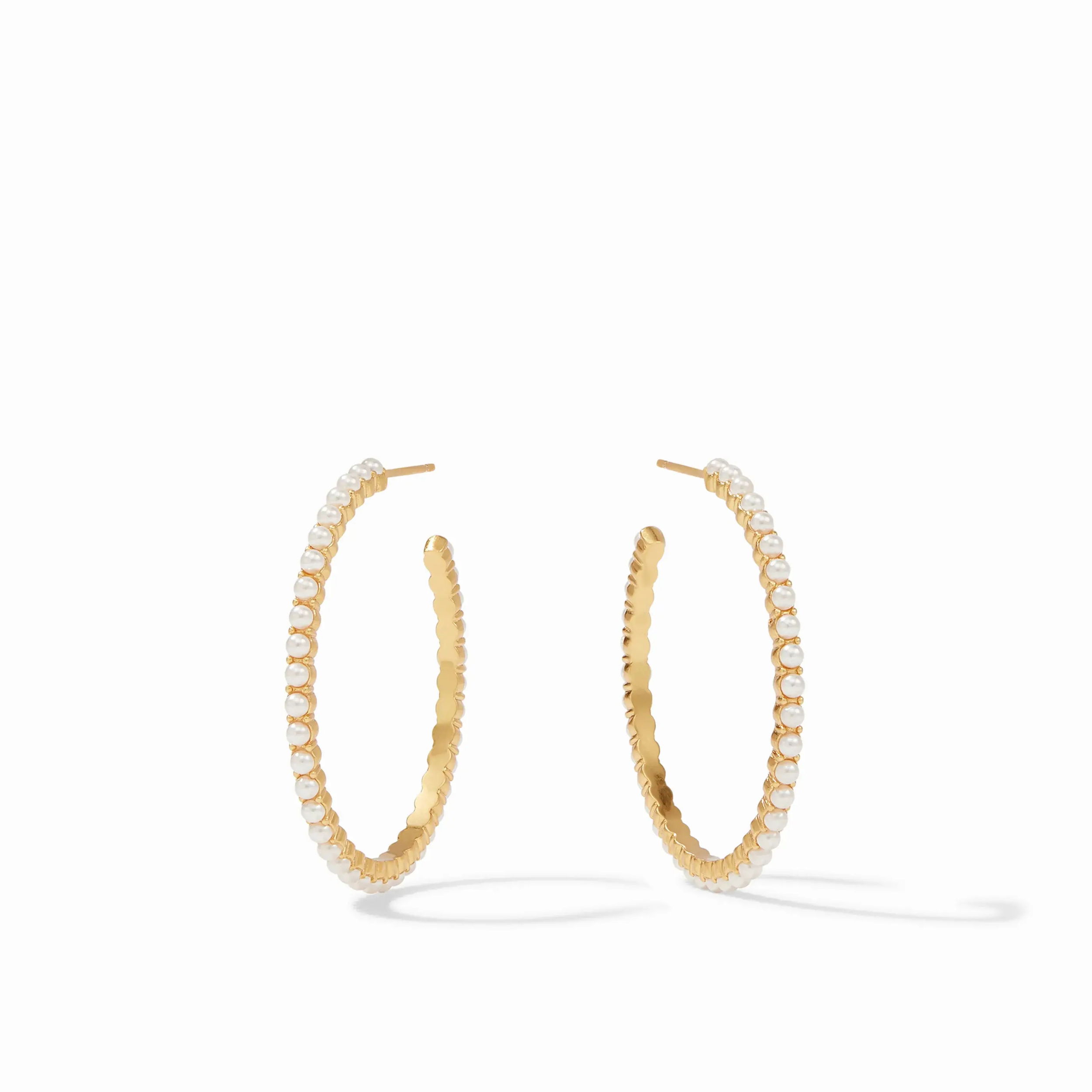 18K gold plateSmall - 0.75 inchesMedium - 1.25 inchesLarge - 1.75 inches Juliet Hoop