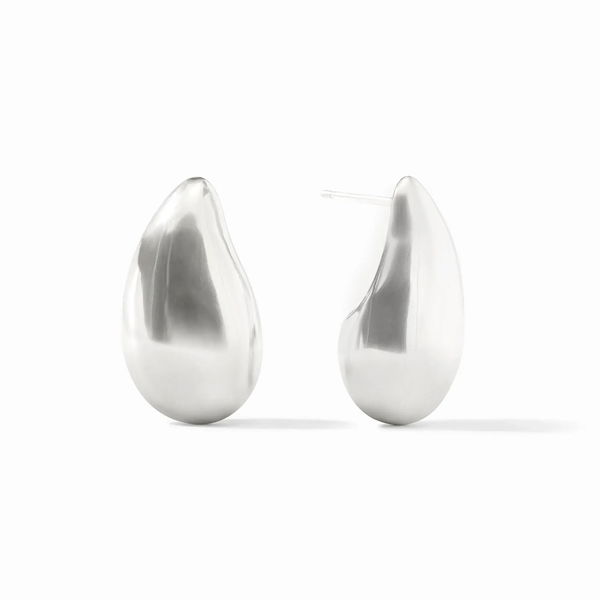 Closeup photo of Wave earring silver