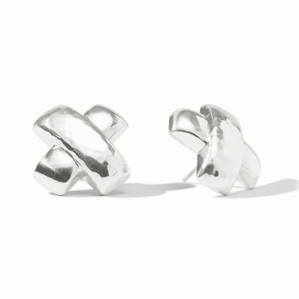 Closeup photo of CATALINA X STUD EARRING SILVER