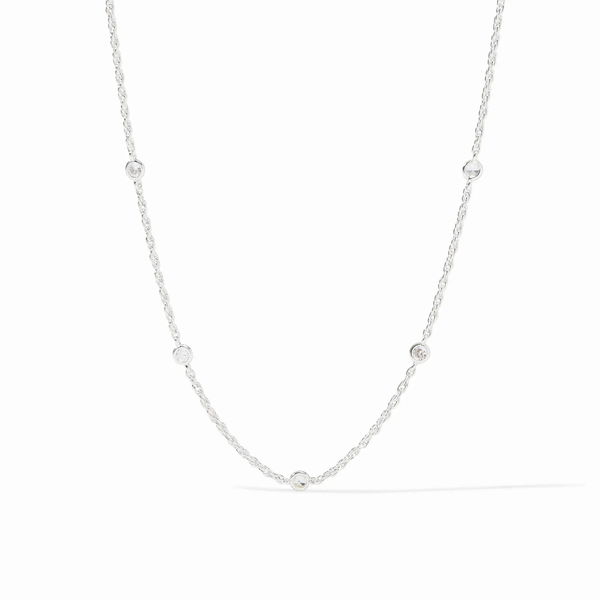 Closeup photo of CELESTE DELICATE STATION NECKLACE
