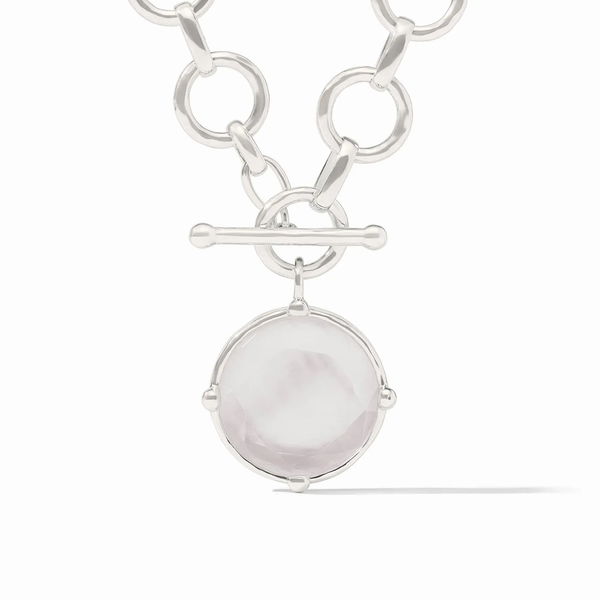 Closeup photo of HONEYBEE STATEMENT NECKLACE IRIDESCENT CLEAR CRYSTAL