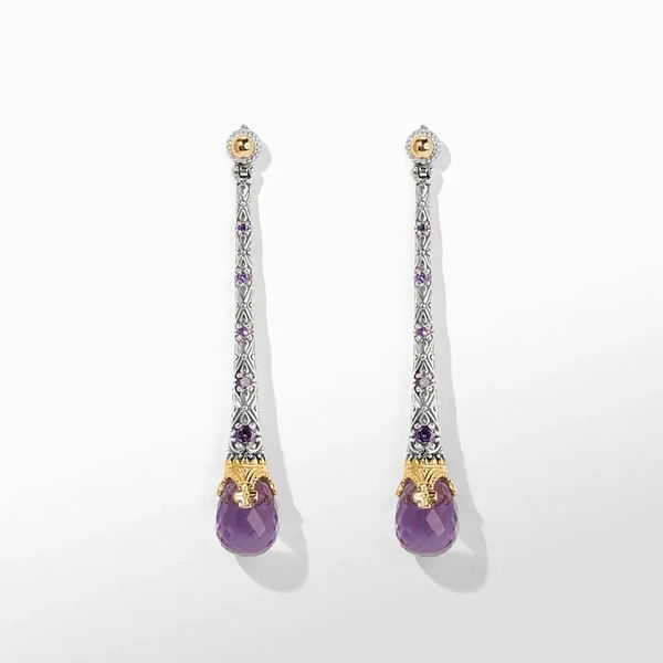 Closeup photo of Anthos Sterling Silver, 18K & LB Topaz