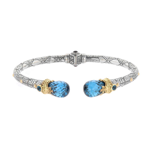 Closeup photo of Sterling Silver & 18k Gold Bracelet