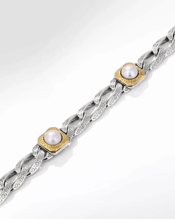 GemstonesPEARLMaterialsSTERLING SILVER & 18KT GOLDSize16" MUSE NECKLACE