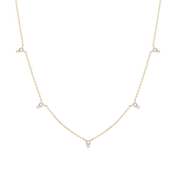 Closeup photo of SOLENE | Lab Grown Diamond Necklace – AURELIE GI