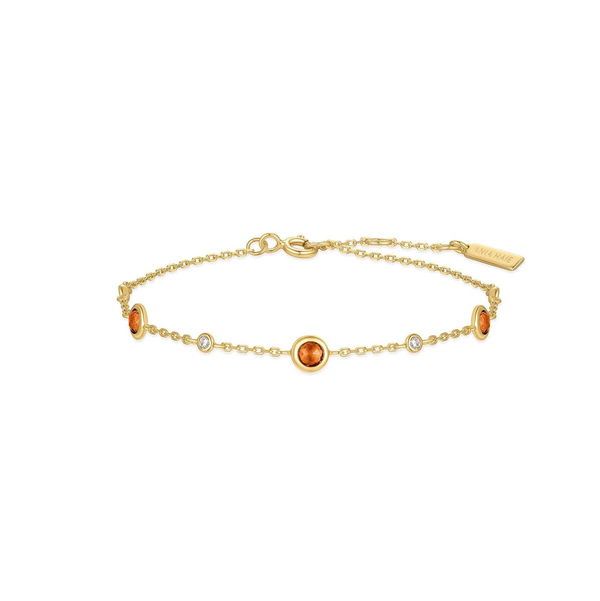 Closeup photo of Gold Nano Gem Station Bracelet