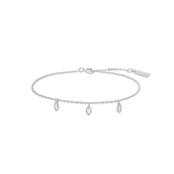 Closeup photo of Silver Sparkling Triple Station Bracelet– Ania Haie US