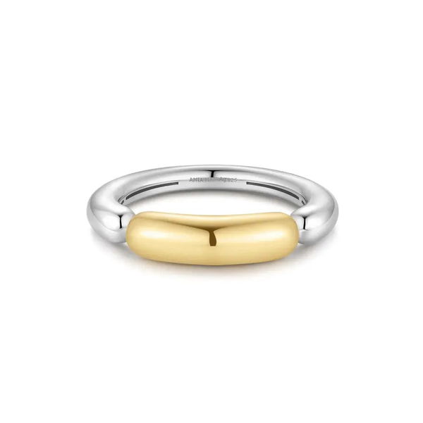 Closeup photo of Two-Tone Segmented Puffy Ring