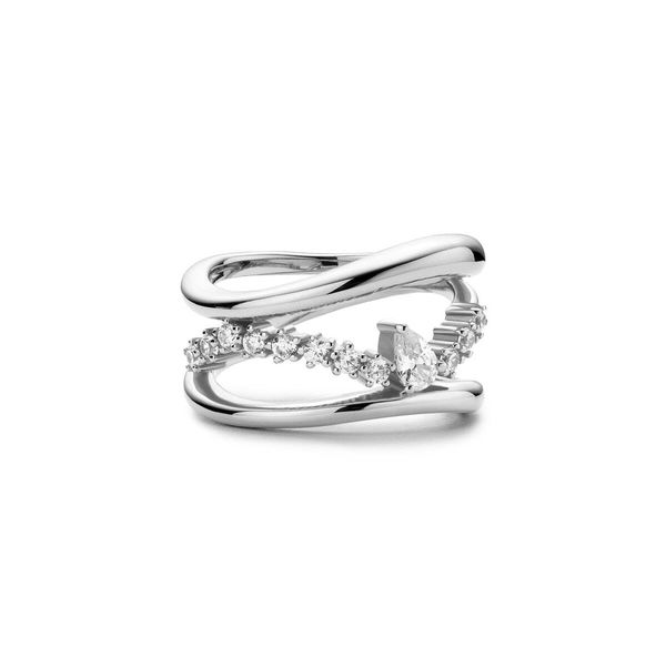 Closeup photo of Silver Sparkle Ring– Ania Haie US