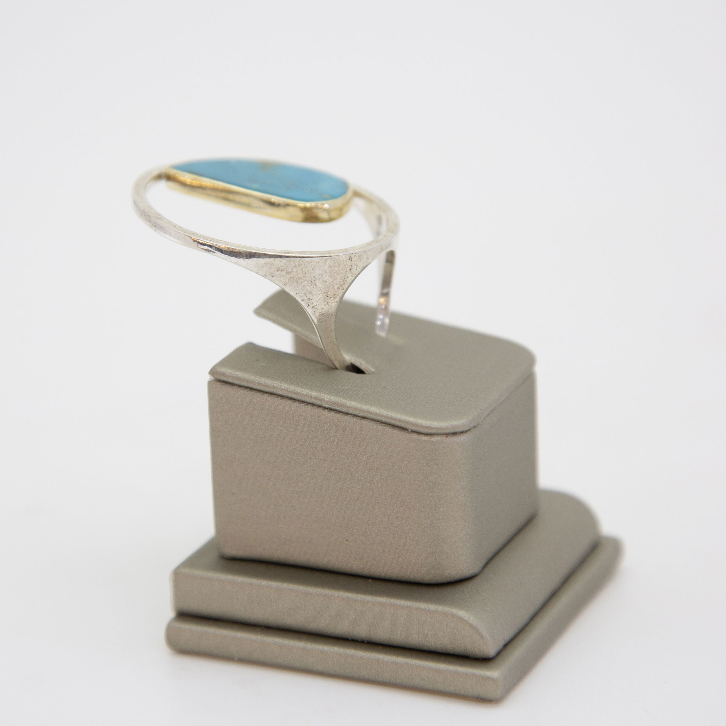 “Well” Turquoise Circle Sterling Ring