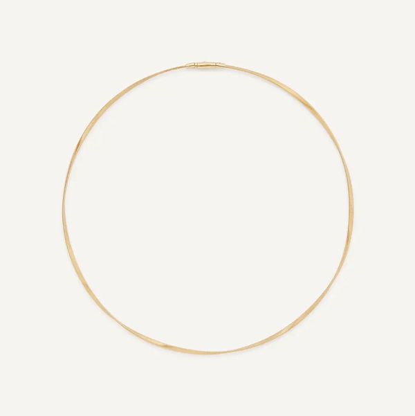 Closeup photo of 18K Yellow Gold Twisted Coil Necklace