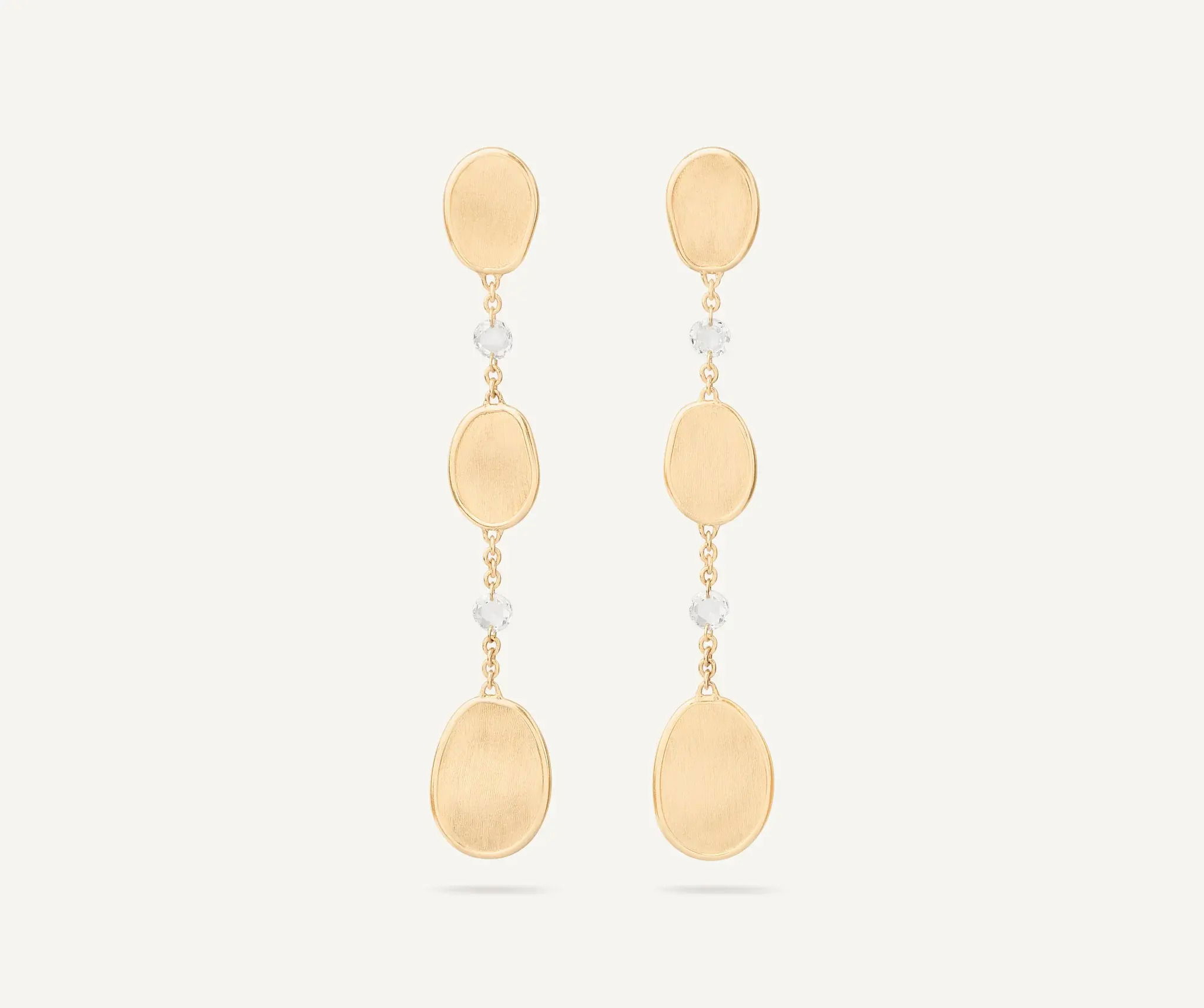 18K Yellow Gold Chandelier Earrings with Diamonds .41CT