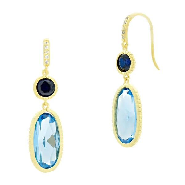 Closeup photo of IMPERIAL BLUE DROP EARRINGS