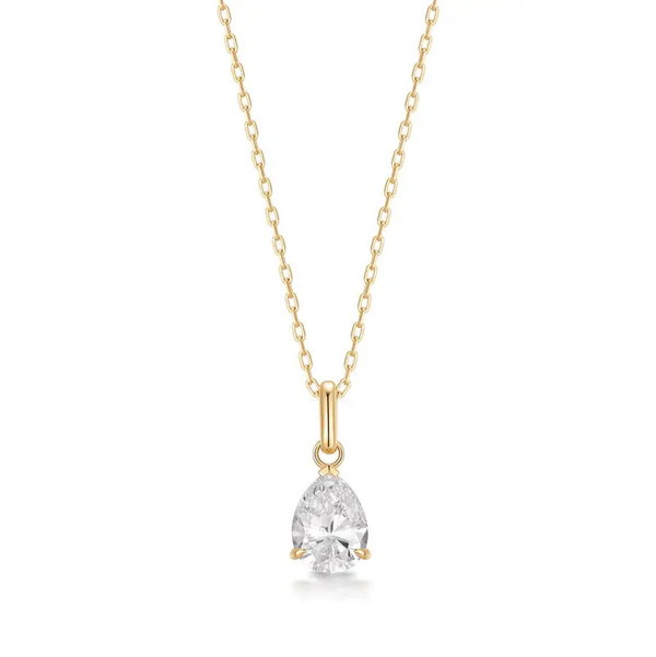 Closeup photo of CASELLA | Pear Lab Grown Diamond Solitaire Necklace 1.25CT