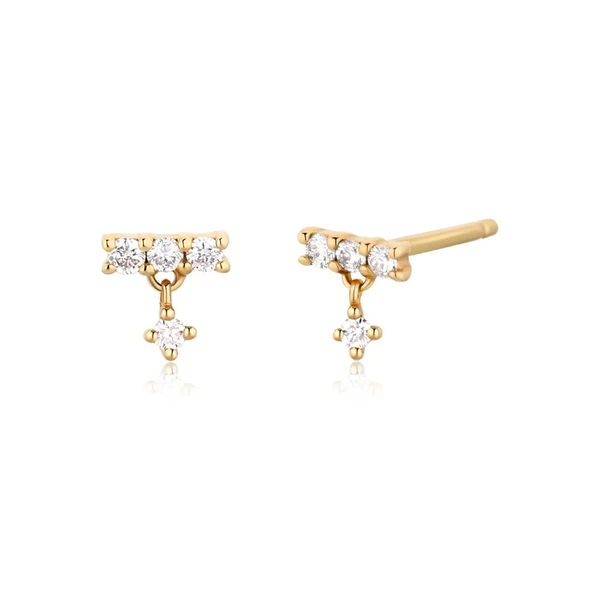 Closeup photo of DIANA | Dangling Diamond Studs
