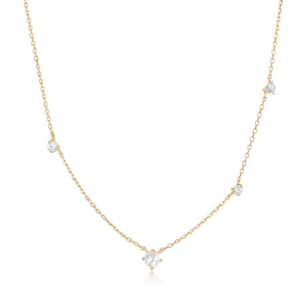 Closeup photo of EDITH | White Sapphire Necklace