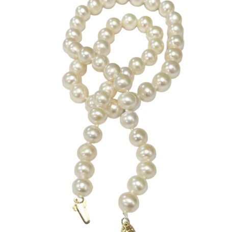 Closeup photo of 14K 7MMRD FRESH WATER PEARL 18” STRAND