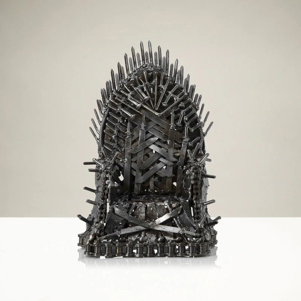 Closeup photo of Game of Thrones Inspired Metal Sculpture