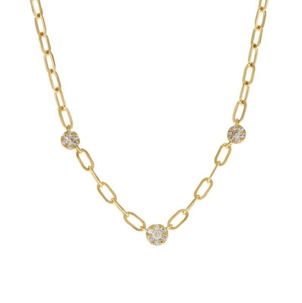 Closeup photo of 14k Yellow Gold .24ct Diamond Chain