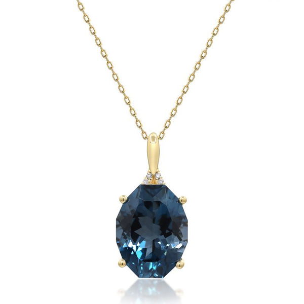 Closeup photo of 14KY 6.99CT LB TOPAZ WITH .04CT DIA