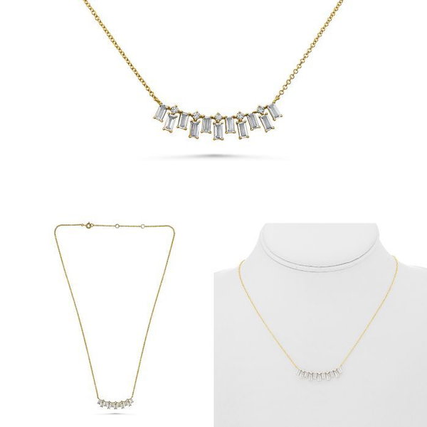 Closeup photo of 14k Yellow Gold .12ct Diamond with .96ct Quartz