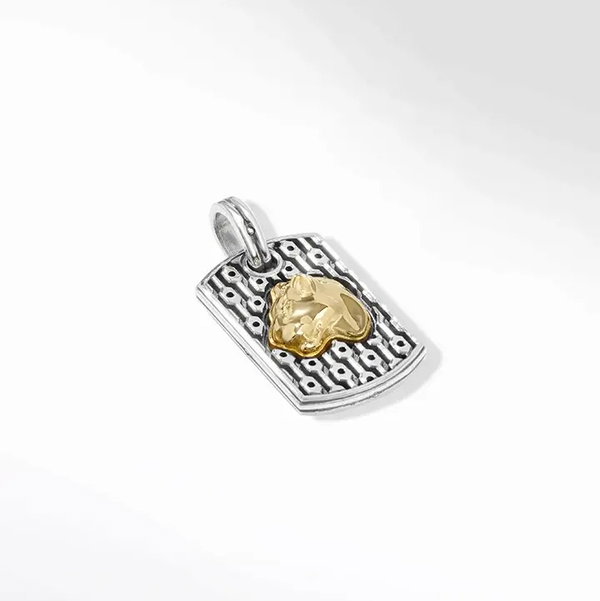 Closeup photo of Tiger Shield Pendant