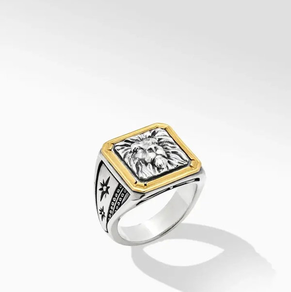 Closeup photo of Lion Ring