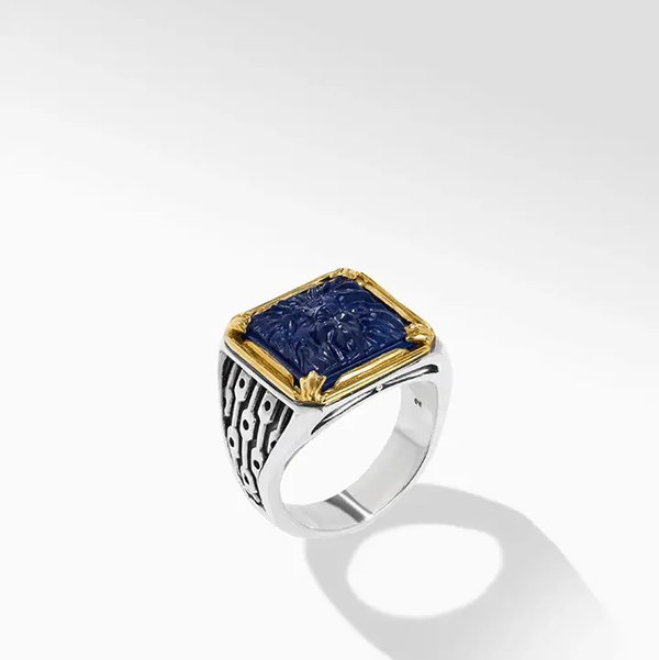 Closeup photo of Regal Lion Ring