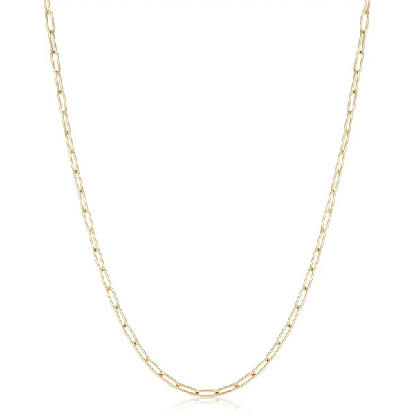 Closeup photo of Paper Clip Chain Necklace