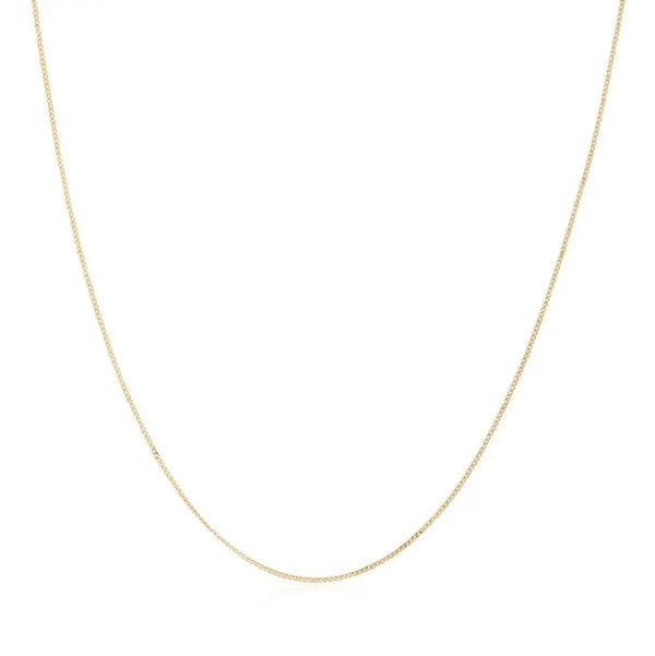 Closeup photo of Delicate Thin Curb Chain Necklace