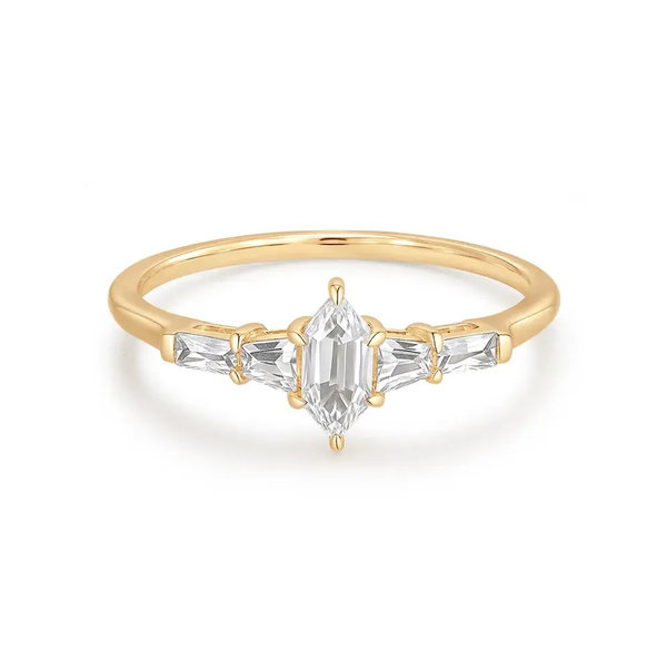 Closeup photo of Baguette Lab Grown Diamond Ring - .16ct